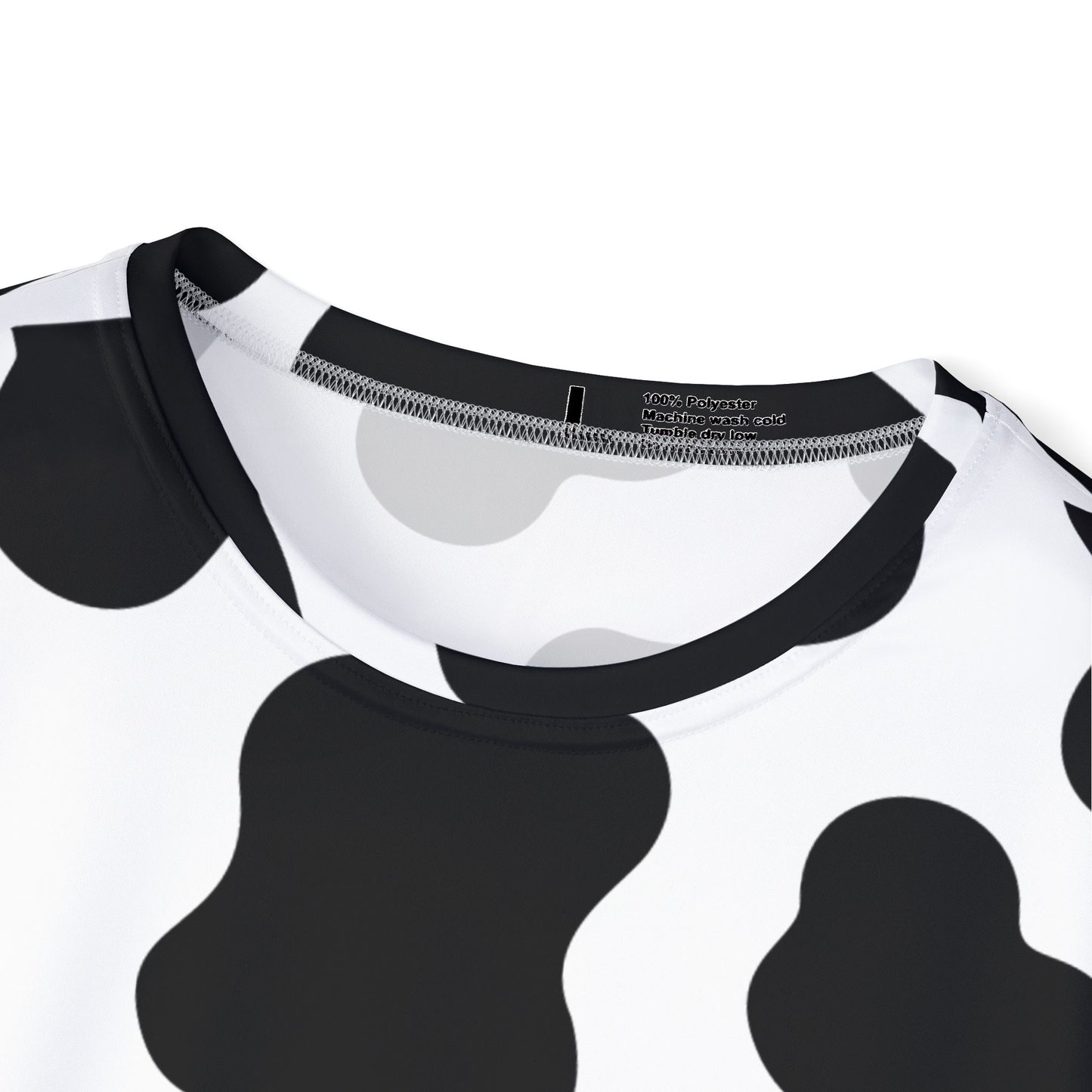 Custom Cow Print T-Shirt, Personalized Athletic Wear, Team Spirit Shirt, Unique Gift for Sports Lovers, AOP Jersey