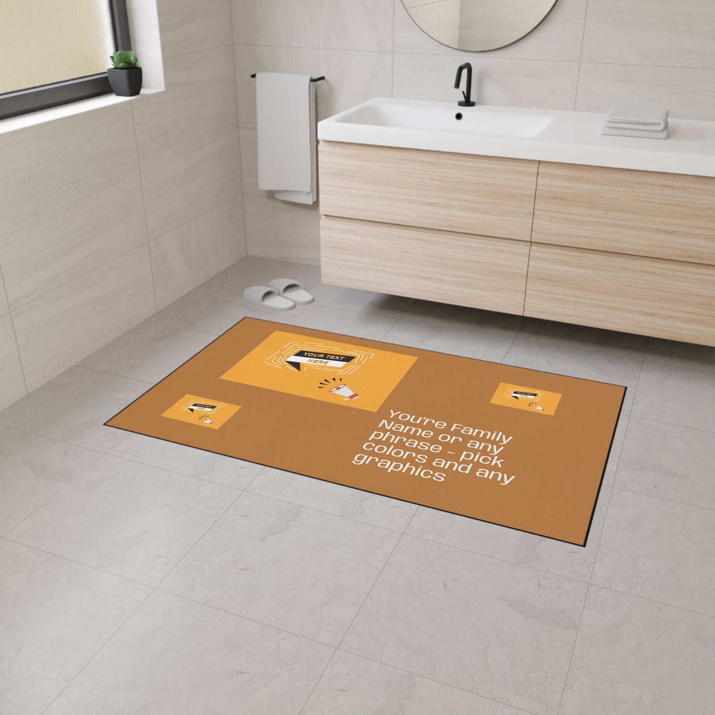 Customizable Heavy-Duty Mat for homes - Weather-resistant, strong-grip backing, no-slip