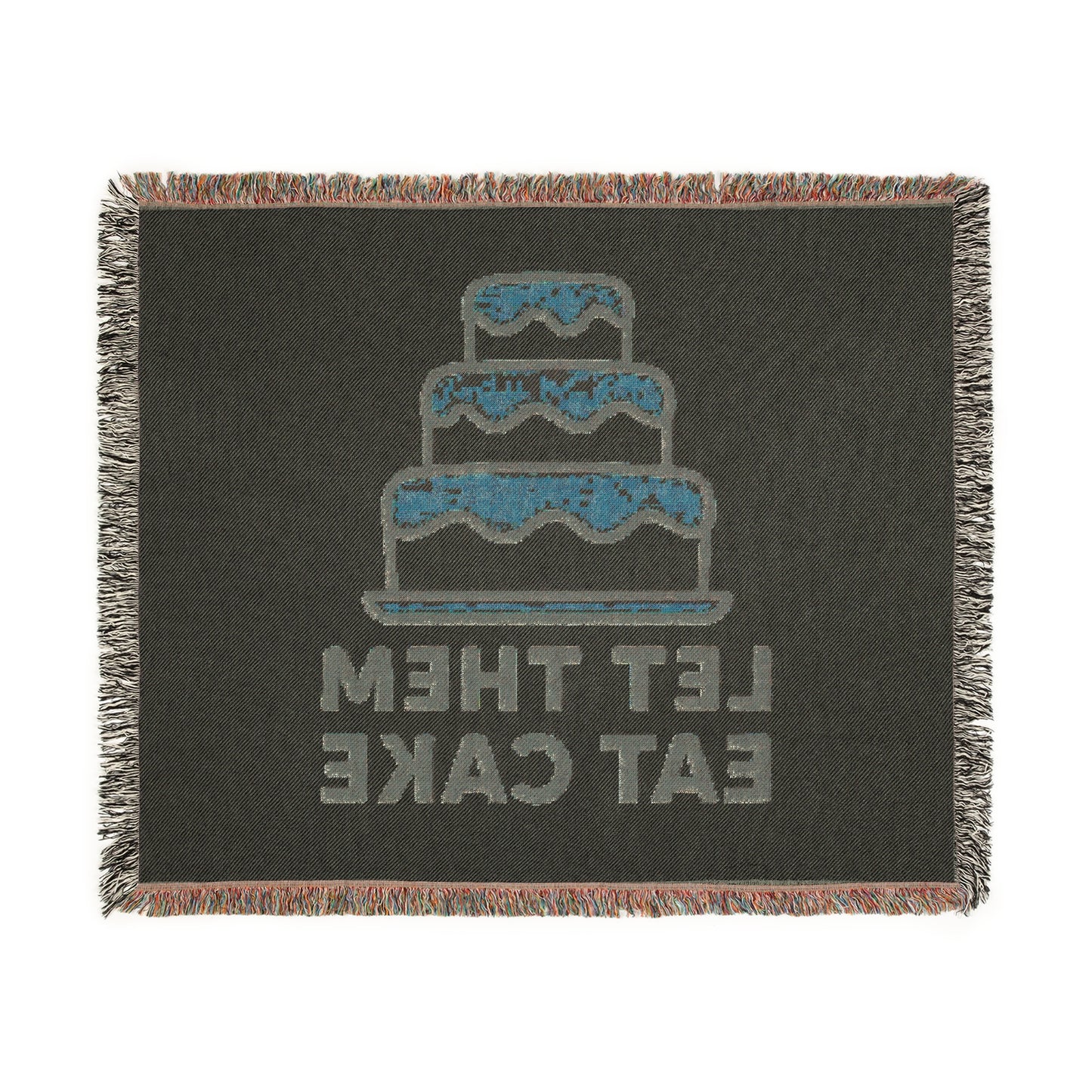Let Them Eat Cake Cozy Throw Blanket, Farmhouse Decor, Gift for Cake Lovers, Home Accents, Blanket for Relaxation #letthem