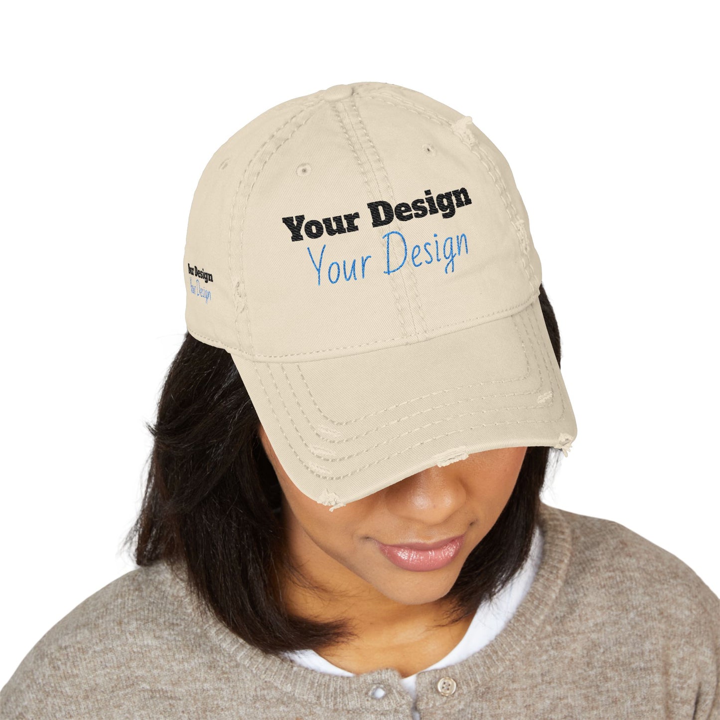 OTTO(R) Cap 104-1018 Distressed Dad Hat, Custom Embroidered Cap, Casual Style Hat, Gift for Dad, Father's Day Gift, Outdoor Adventure Hat, Trendy Sports Hat