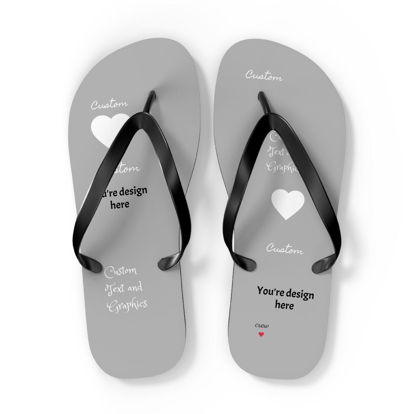 Custom Flip Flops - perfect for your small business, public/shared showers (avoid athlete's foot!)