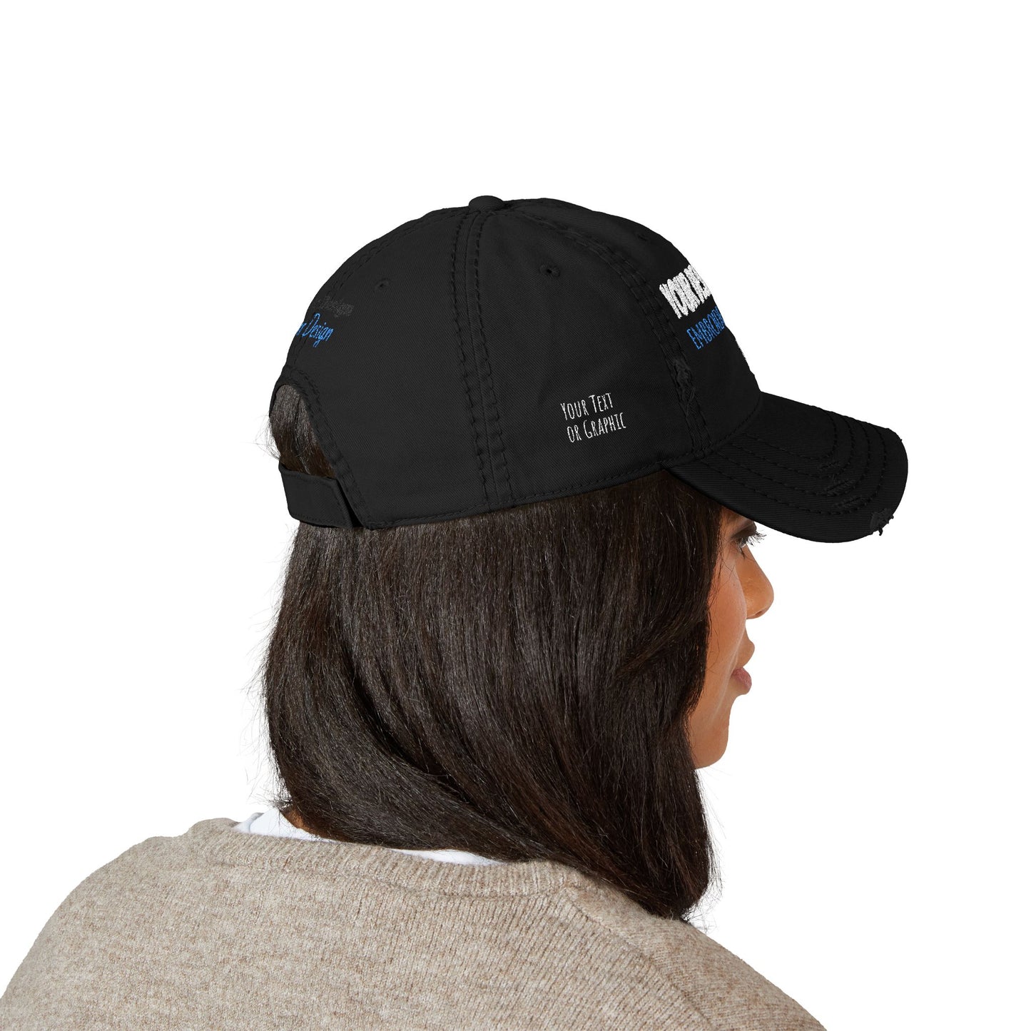 OTTO (r) Distressed Dad Hat - Custom Embroidered Cap, Personalization
