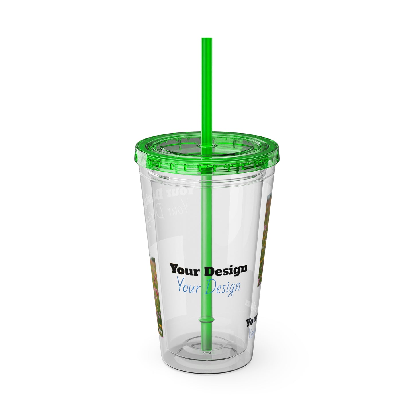 Customizable Sunsplash Tumbler with Straw, Perfect for Summer Sipping, Beach Vibes, Party Favor, Eco-Friendly Drinkware