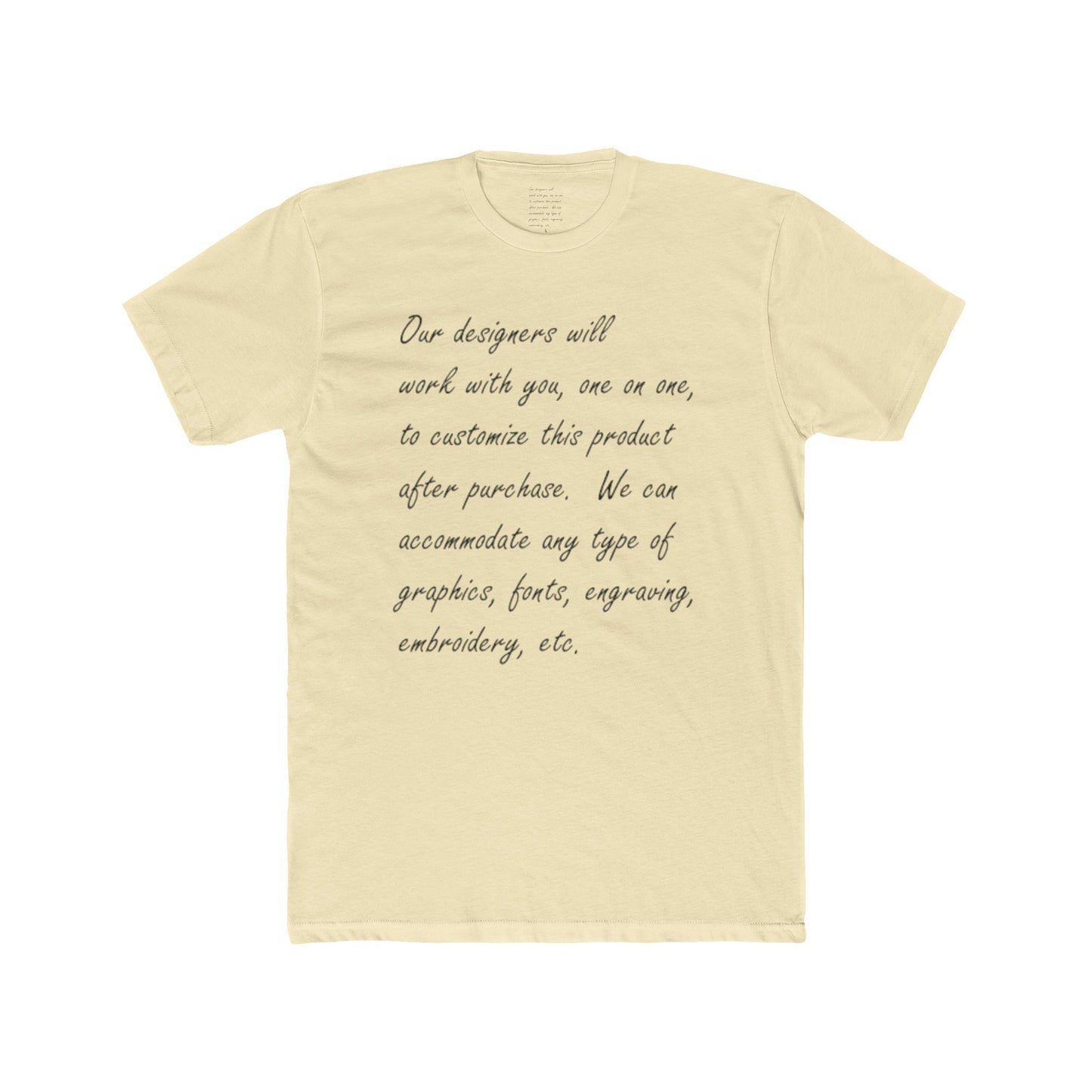 Customizable Unisex Crew Tee - perfect tshirt to highlight your event, business or brand