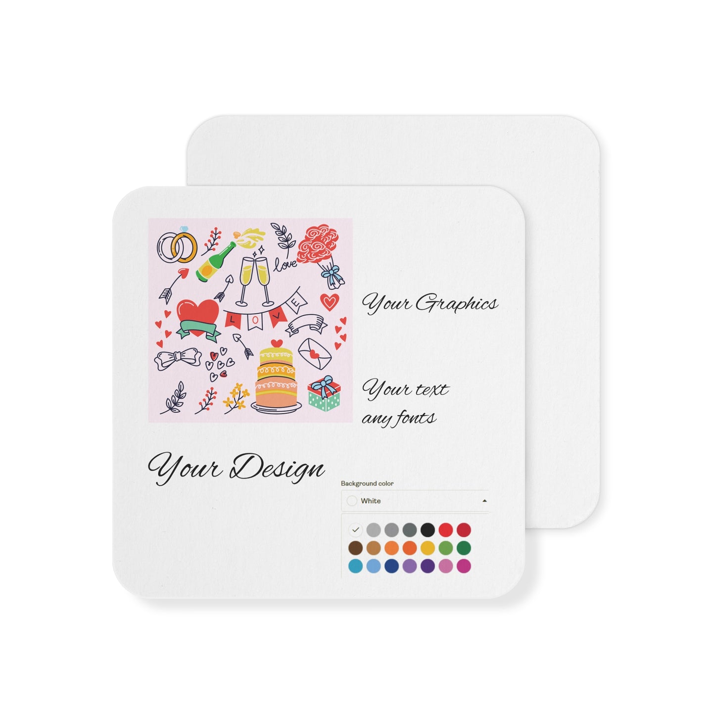 Custom Celebration Coasters - Perfect for Weddings, Parties, Gifts, Home Decor, and Special Occasions