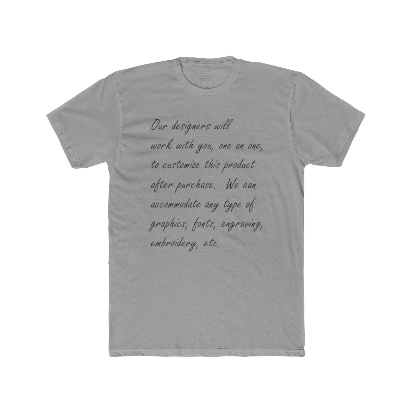 Customizable Unisex Crew Tee - perfect tshirt to highlight your event, business or brand