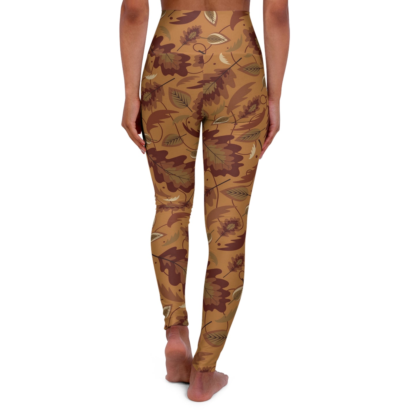 Autumn is Here Dark Earth - High-Rise High-Waist Leggings