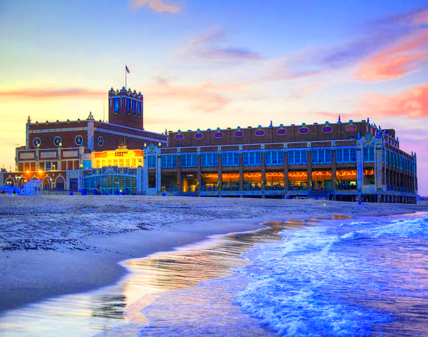 Asbury Park, NJ dusk at the Convention Hall 8" x 10"
