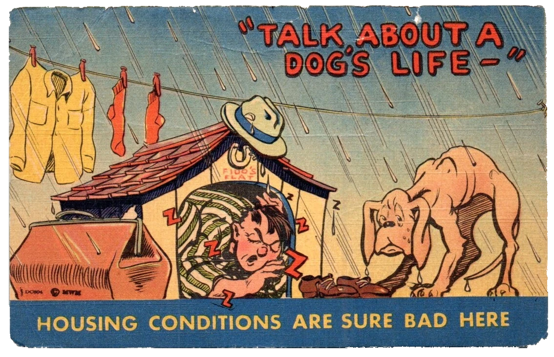 Coffee Mug featuring 2 Ray Walters Linen Postcards from the 1940s