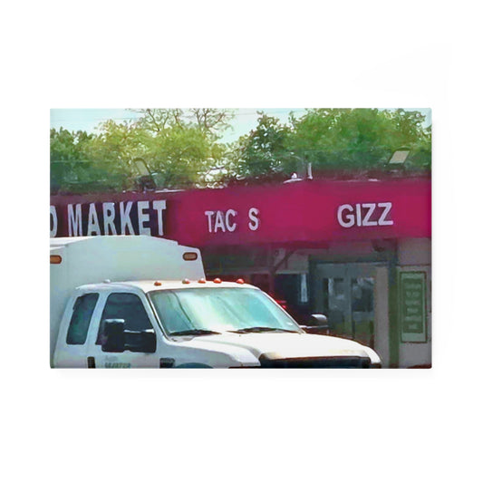 Food Market Gizz Tacos, Austin TX. Fridge Magnet