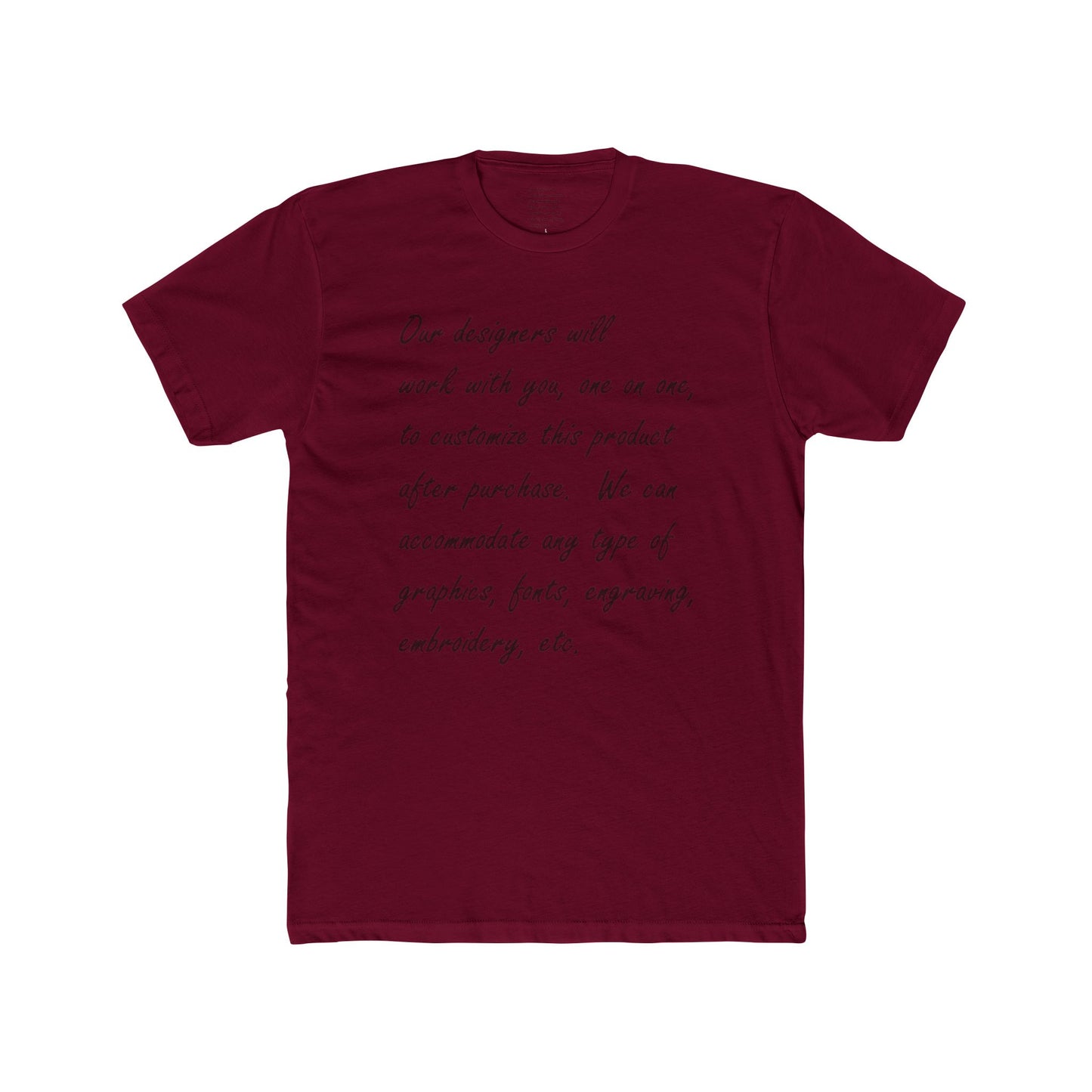 Customizable Unisex Crew Tee - perfect tshirt to highlight your event, business or brand