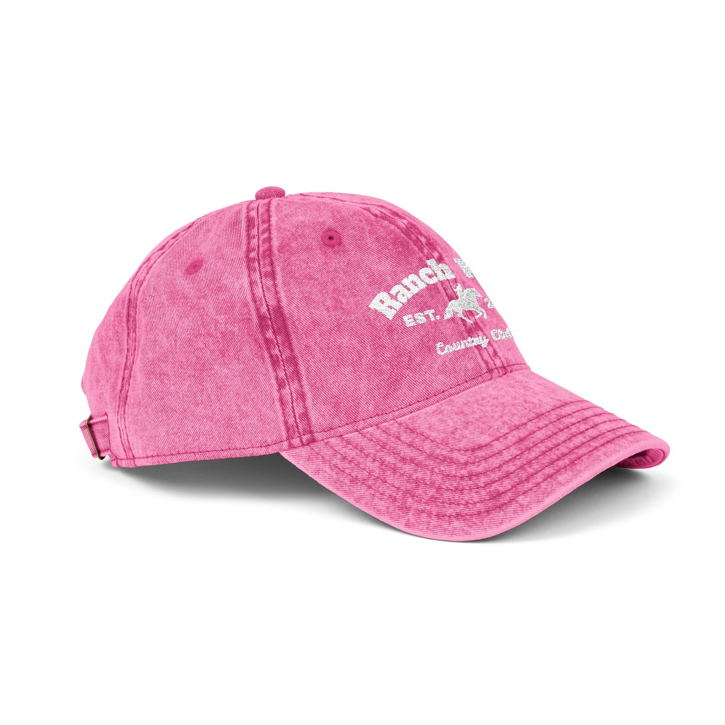 Vintage Embroidered Cap for Equestrians, Horse Lover Gift, Adjustable Pink Hat, Rodeo Accessory, Outdoor Sports Cap, Unique Casual Wear