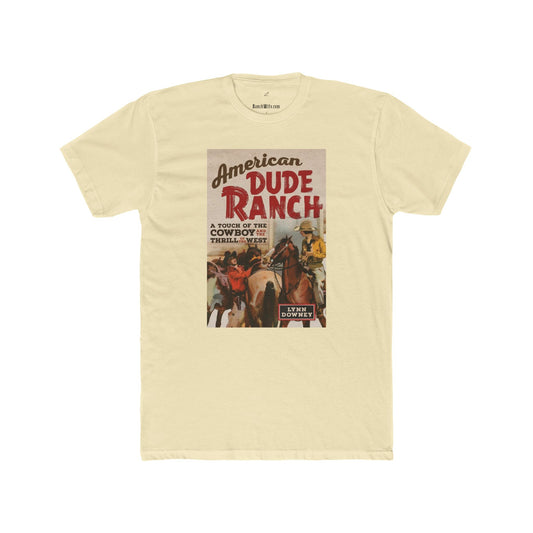 American Dude Ranch Vintage Unisex Cotton Crew Tee, Texas Shirt, Gift for Texans, Graphic Tee, Casual Wear, Travel Souvenir, Retro Apparel