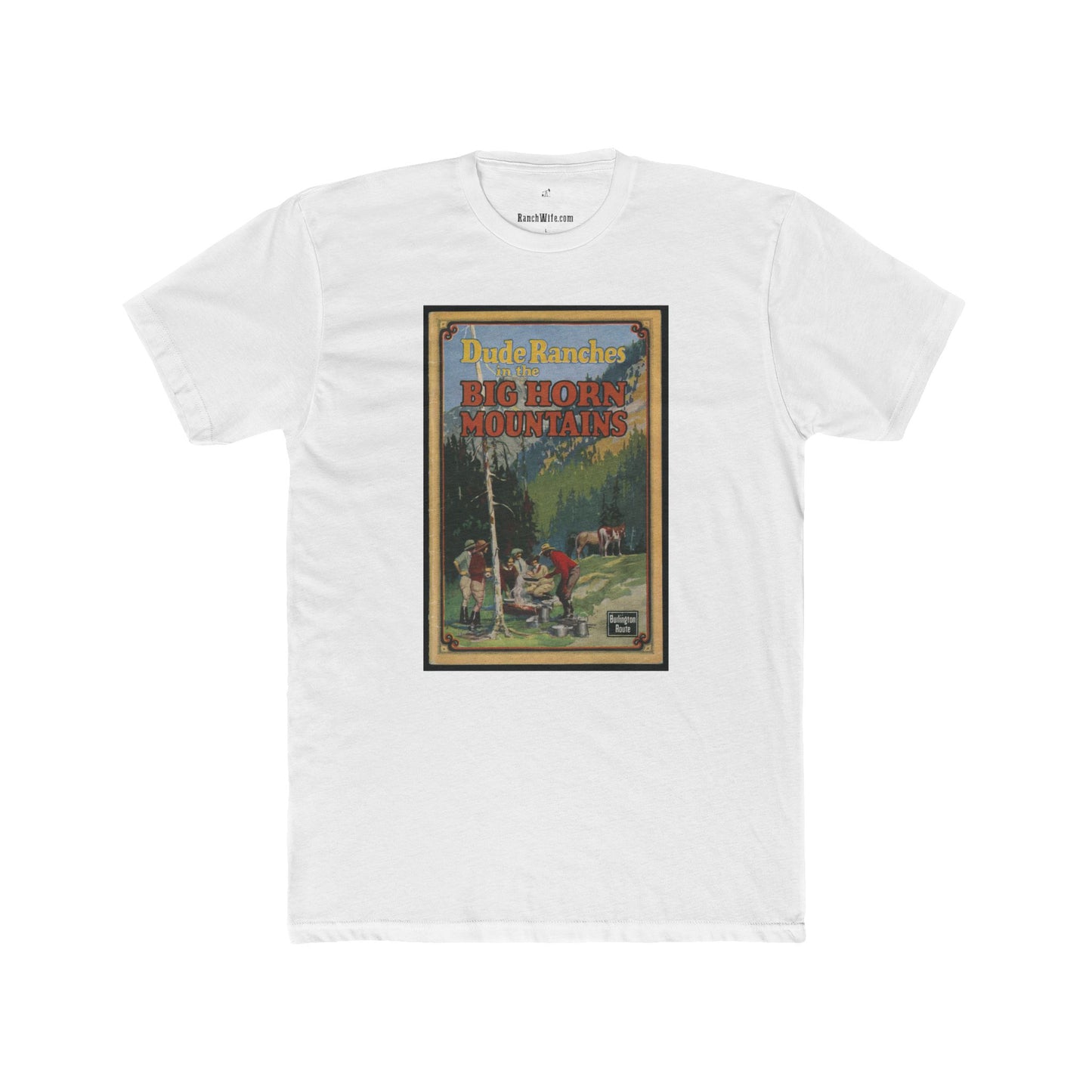 Big Horn Mountain Dude Ranch Vintage Unisex Cotton Crew Tee, Texas Shirt, Gift for Texans, Graphic Tee, Casual Wear, Travel Souvenir, Retro Apparel