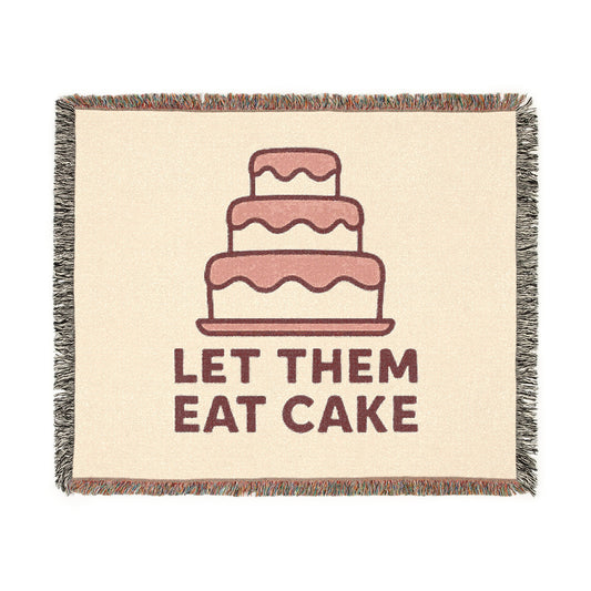 Let Them Eat Cake Cozy Throw Blanket, Farmhouse Decor, Gift for Cake Lovers, Home Accents, Blanket for Relaxation #letthem