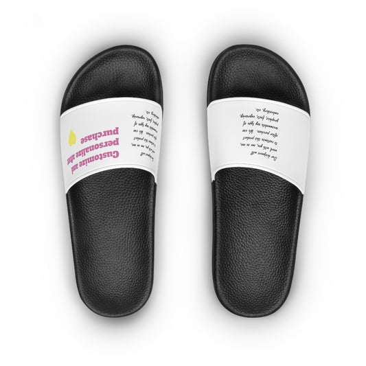 Custom, Personalized Women's Slide Sandals | Casual Summer Footwear, Beach Slides, Poolside Slippers, Comfortable House Sandals, Gift for Her