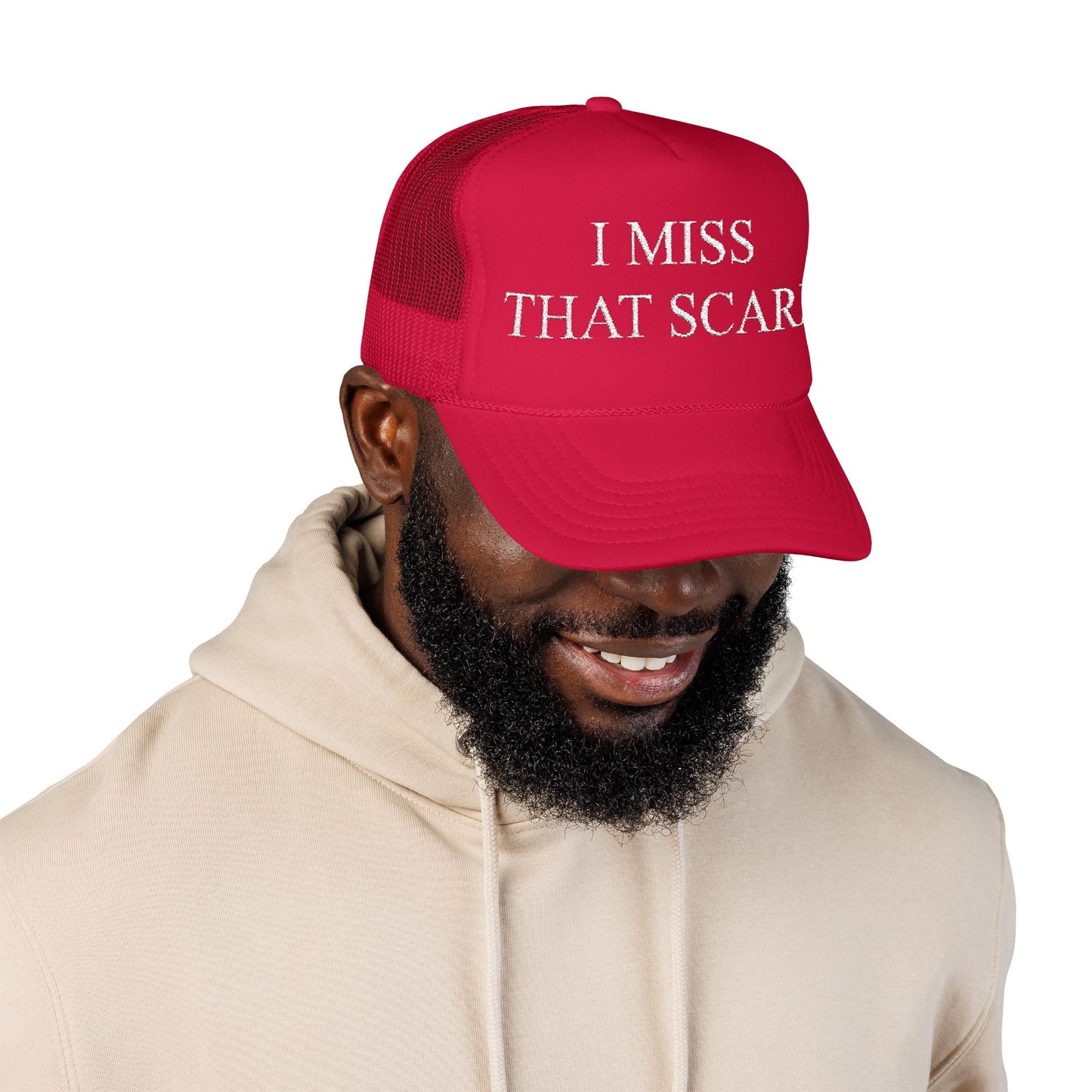 I Miss That Scarf GAVIN NEWSOM Foam Trucker Hat, Funny Hat, Gift for Him, Gift for Her, Casual Hat, Summer Accessory, Adjustable Cap