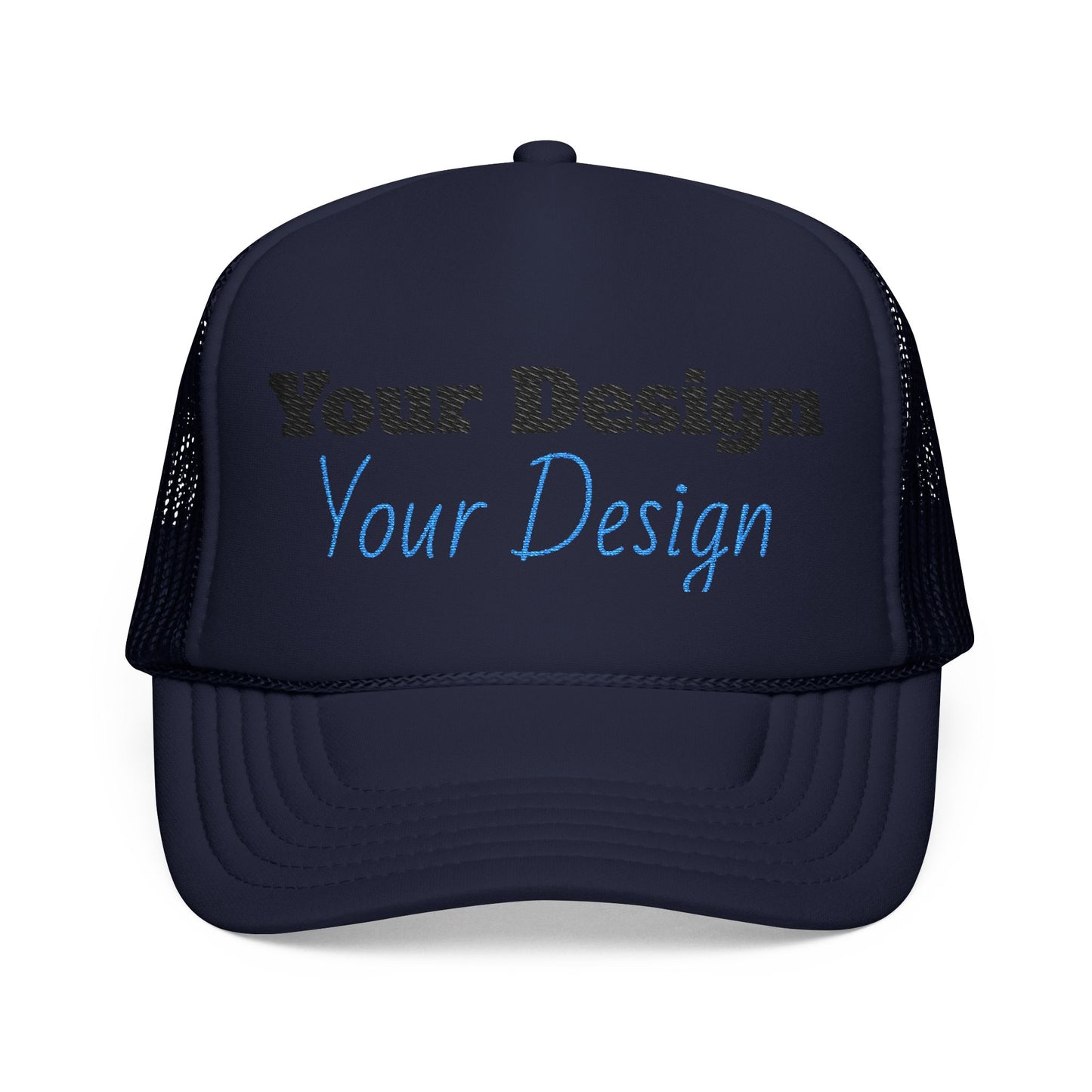 OTTO Cap · 39-165 Custom Embroidered Foam Trucker Hat - Personalized Gift, Summer Accessory, Outdoor Cap, Beachwear, Event Merch