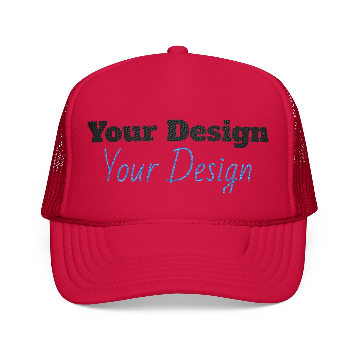 OTTO Cap · 39-165 Custom Embroidered Foam Trucker Hat - Personalized Gift, Summer Accessory, Outdoor Cap, Beachwear, Event Merch