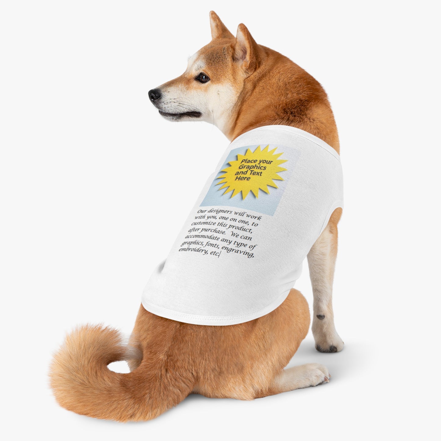 Customizable Pet Tank Top, Personalized Dog Shirt, Fun Pet Apparel, Comfy Pet Clothing, Gifts for Pet Lovers, Dog Costume