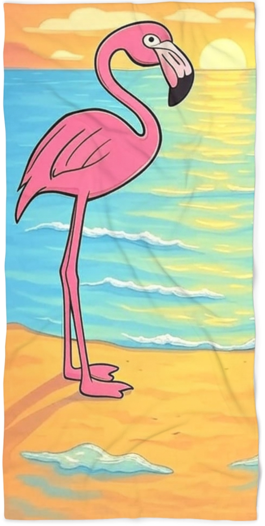 Vibrant Flamingo Beach Towel, Tropical Pool Accessory, Summer Gift for Beach Lovers, Fun Vacation Essentials, Cute Flamingo Towel