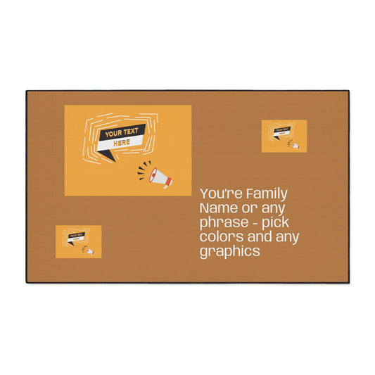 Customizable Heavy-Duty Mat for homes -  Weather-resistant, strong-grip backing, no-slip