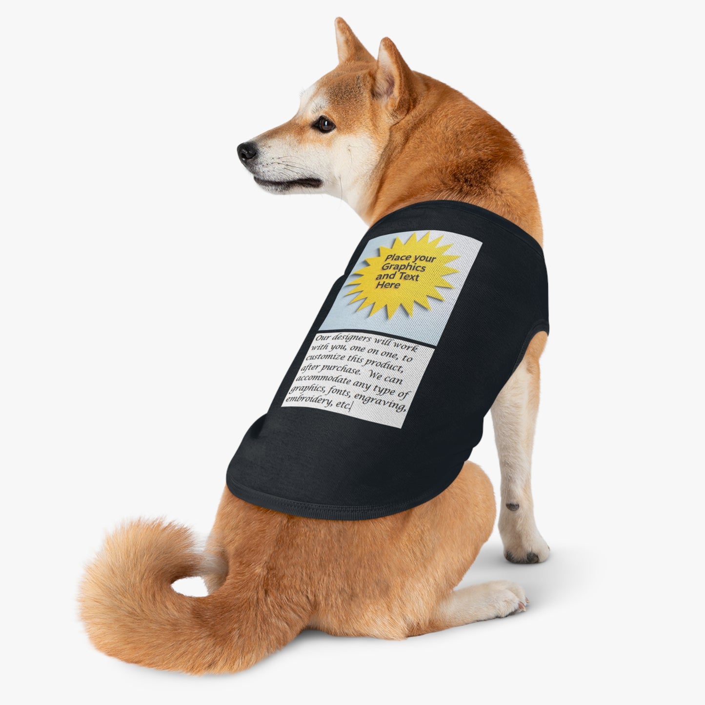 Customizable Pet Tank Top, Personalized Dog Shirt, Fun Pet Apparel, Comfy Pet Clothing, Gifts for Pet Lovers, Dog Costume