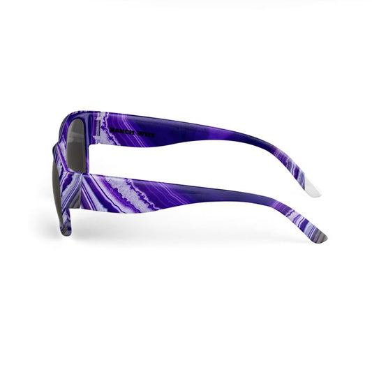 Natural Purple Agate Print Sunglasses