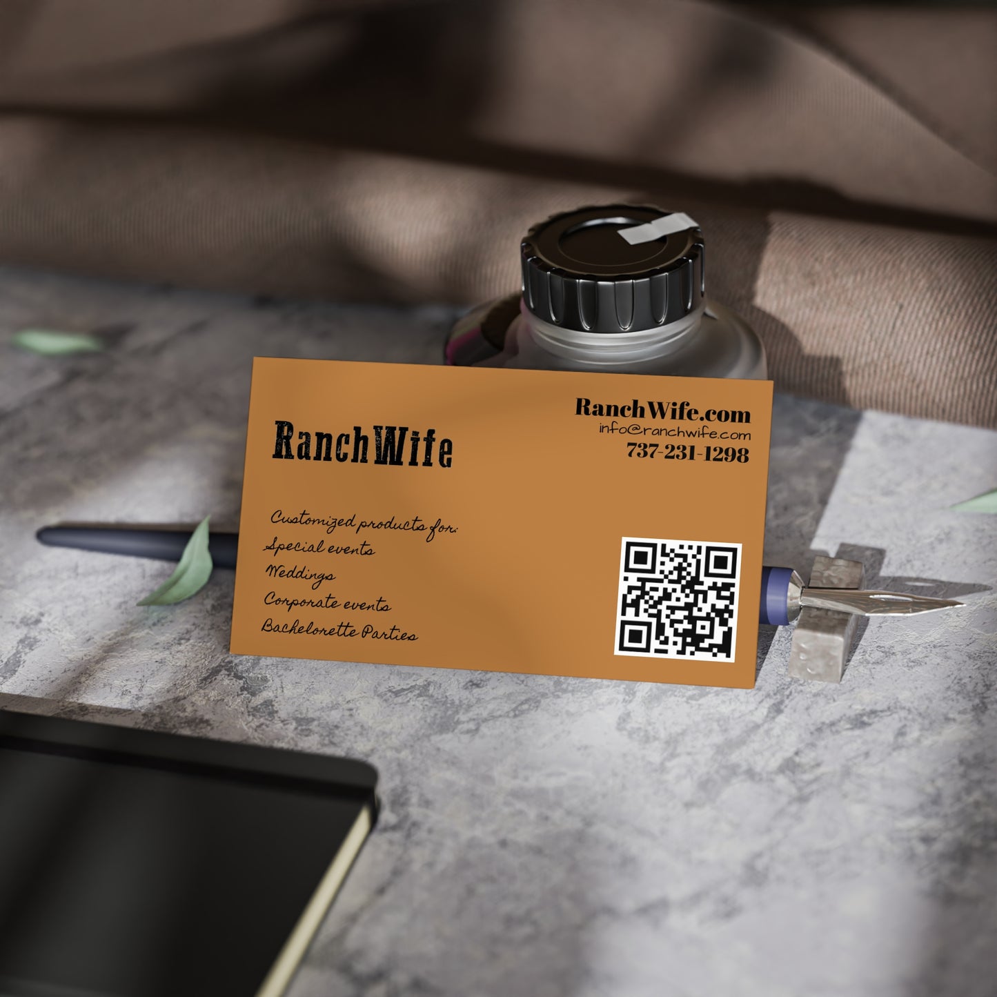 Elegant Business Cards for Ranch Owners, Networking Cards, Customizable Event Tags, Professional Branding, Unique Client Connections