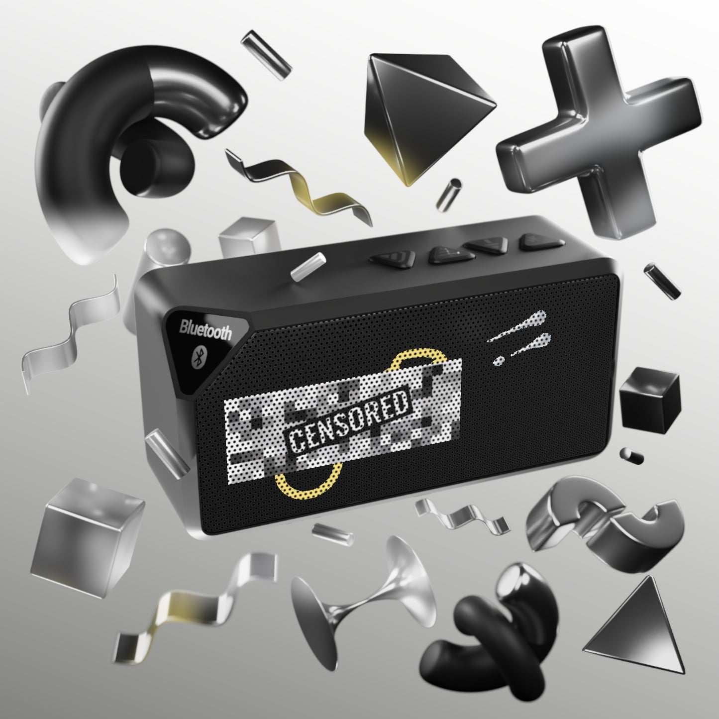 Bluetooth Speaker - Weiner Excitement Design for Fun Parties - censored or uncensored if you choose!