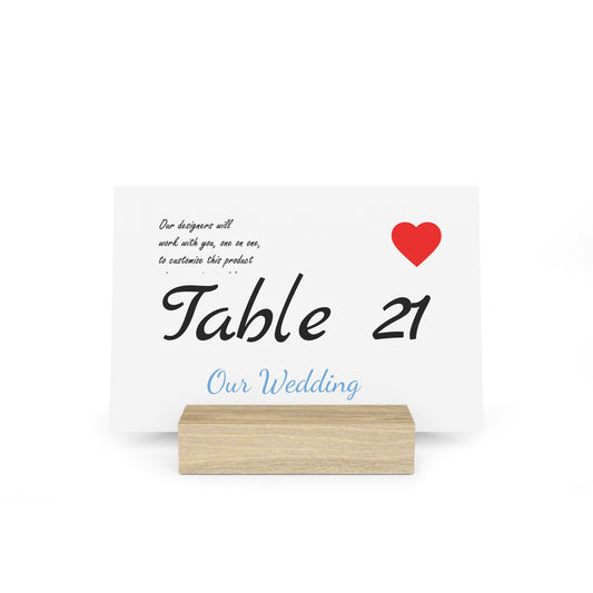 Decorative Table Sign Holder for Weddings, Events, Home Decor, Reception Table Display, Customizable Table Number
