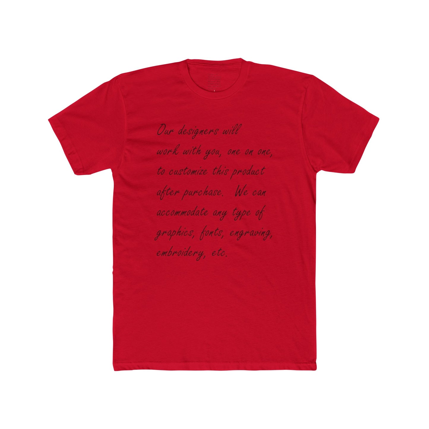 Customizable Unisex Crew Tee - perfect tshirt to highlight your event, business or brand