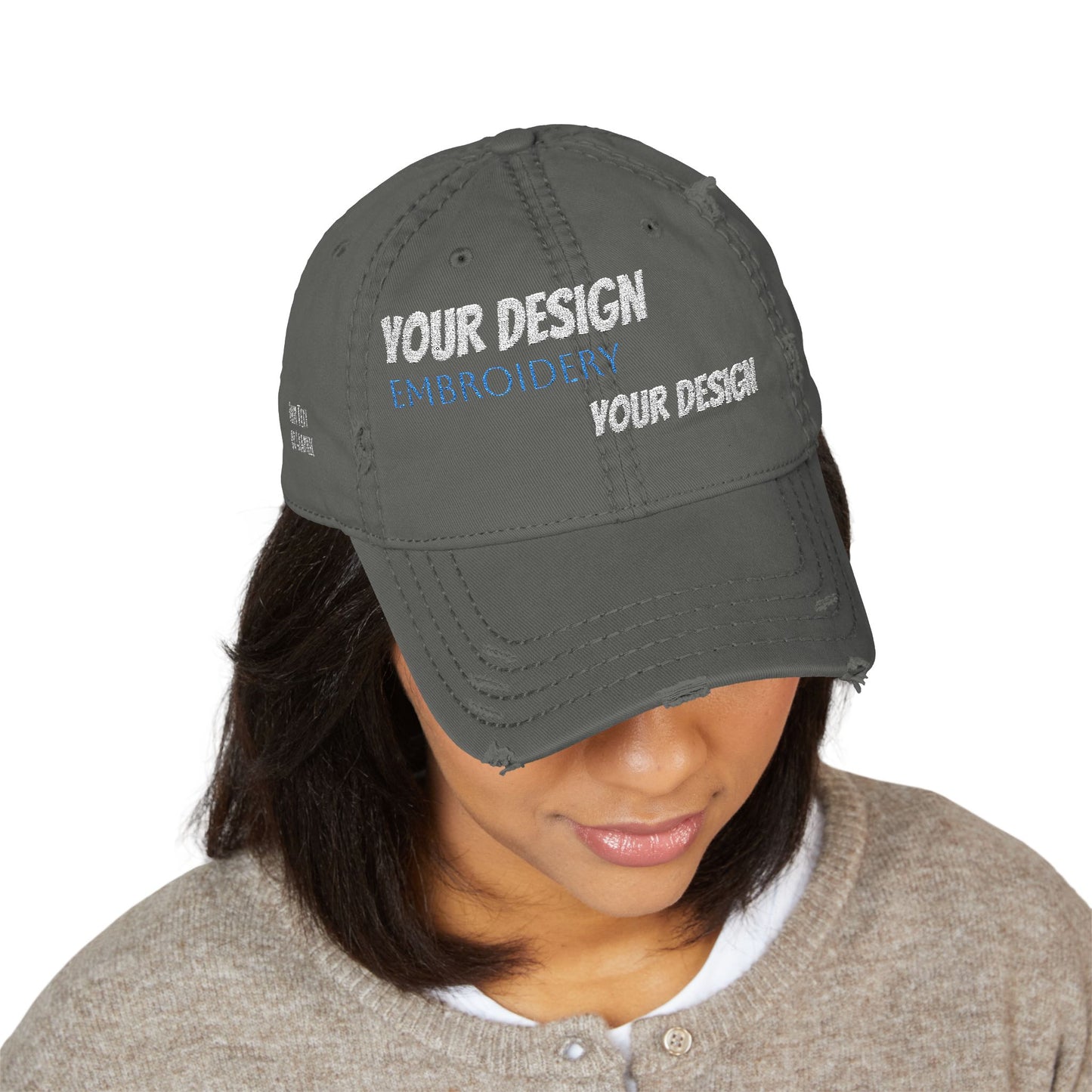 OTTO (r) Distressed Dad Hat - Custom Embroidered Cap, Personalization