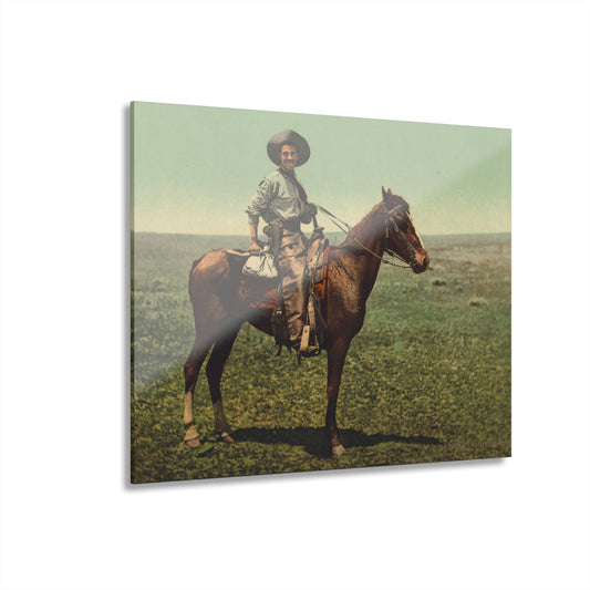 Rustic Western Acrylic Print - Vintage Cowboy Wall Art, Home Decor, Gift for Cowboy Lovers, Rustic Decor, Mounted Artwork