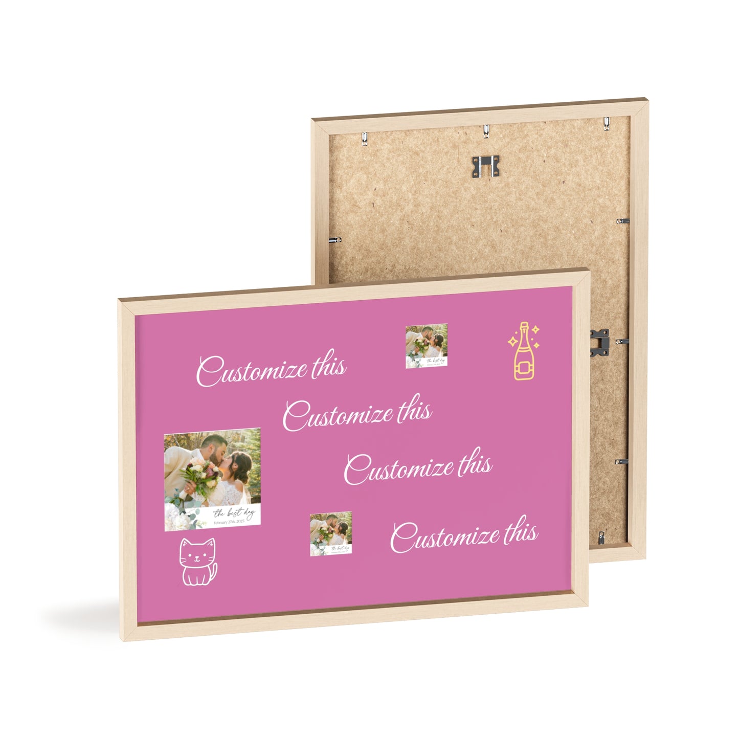 Customizable Wooden Frame Poster/Sign/Picture - We customize after purchase and work with you 1-1