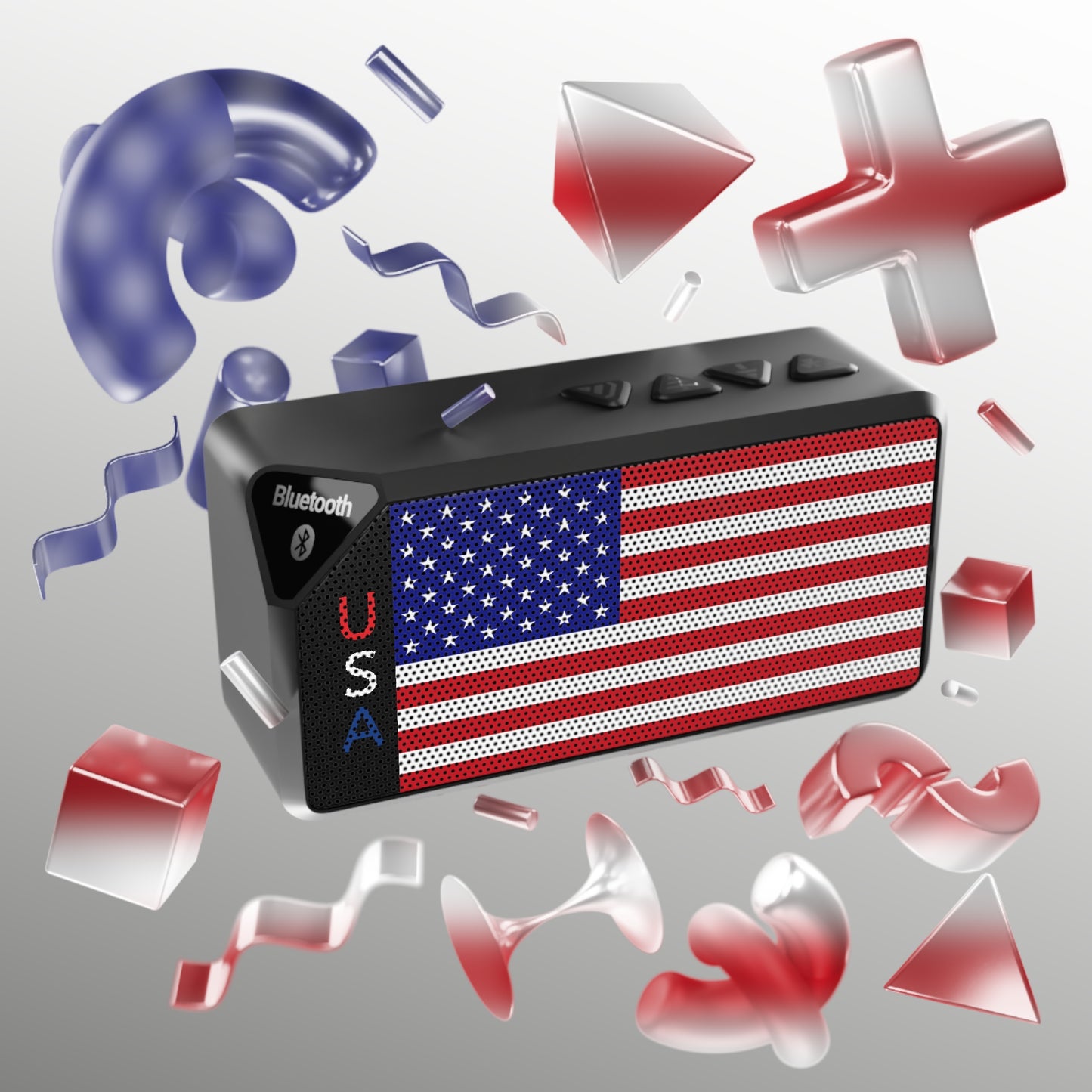 American Flag Bluetooth Speaker - perfect for tubing, boating, bathroom speakers, camping and more!