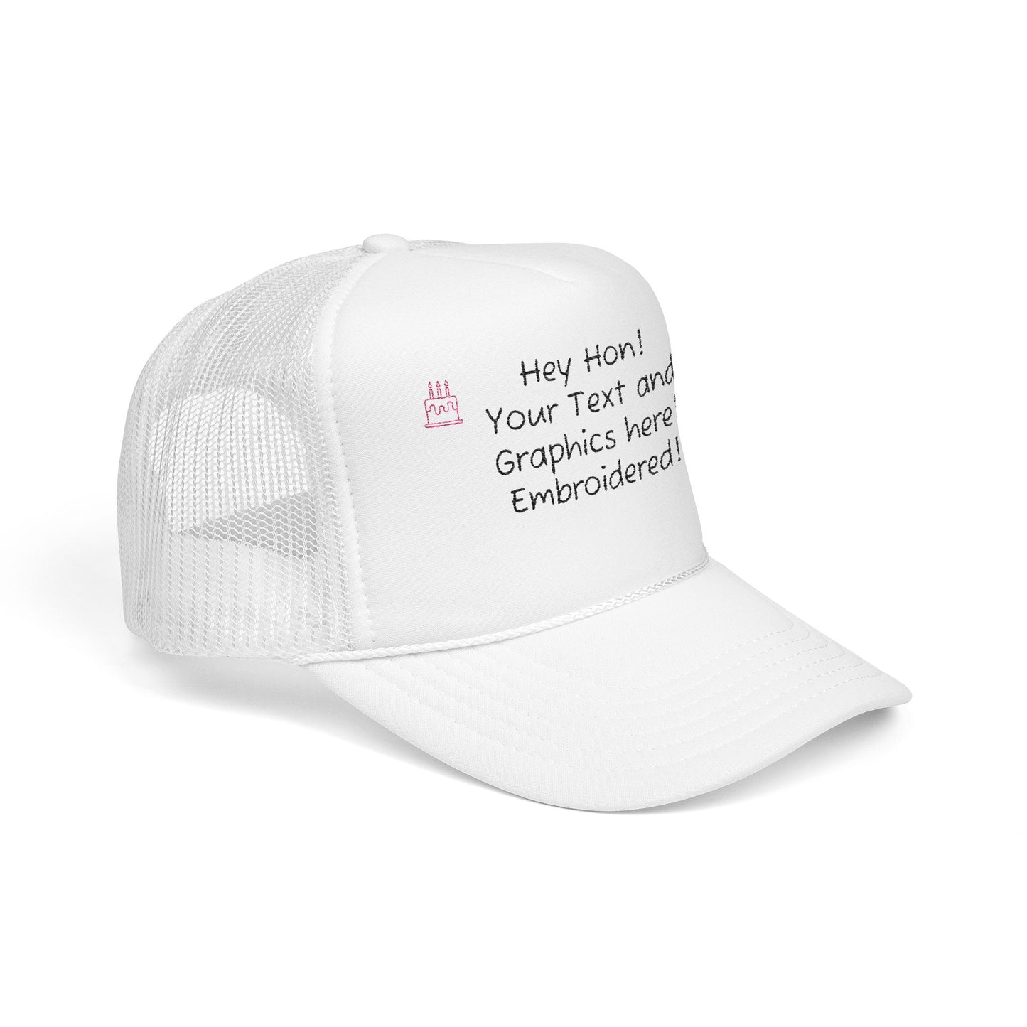 Custom Embroidered Foam Trucker Hat, Personalized Hat, Gift for Him, Weekend Wear, Outdoor Activities, Festive Celebrations