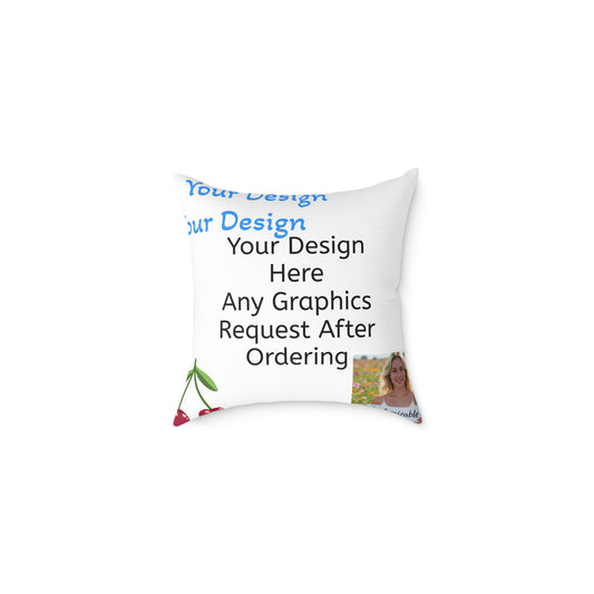 Customizable Square Poly Canvas Pillow, Personalized Home Decor, Unique Gift Idea, Custom Throw Pillow, Decorative Pillow