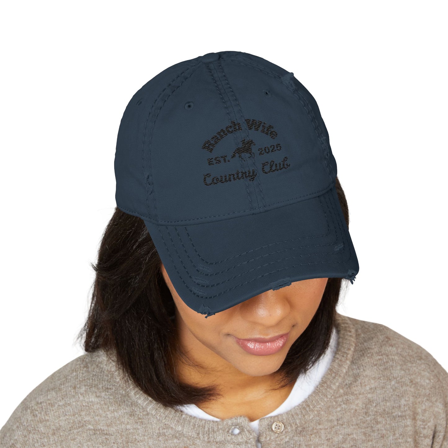 Distressed Dad Hat, Vintage Style Cap for Casual Outfits, Gift for Dad, Trendy Accessories, Relaxed Fit Hat, Country Club Vibes (Genuine OTTO(r) Hat)