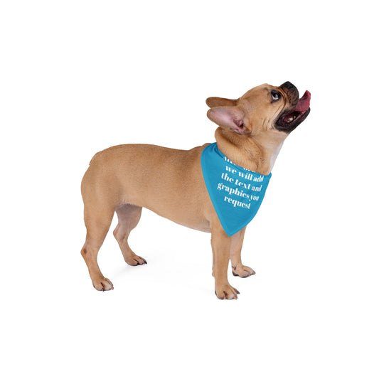Personalized Pet Bandana for Dogs, Custom Pet Accessory, Cute Gift for Dog Lovers, Customizable Pet Apparel, Stylish Canine Fashion - Tiff Blue Turquois