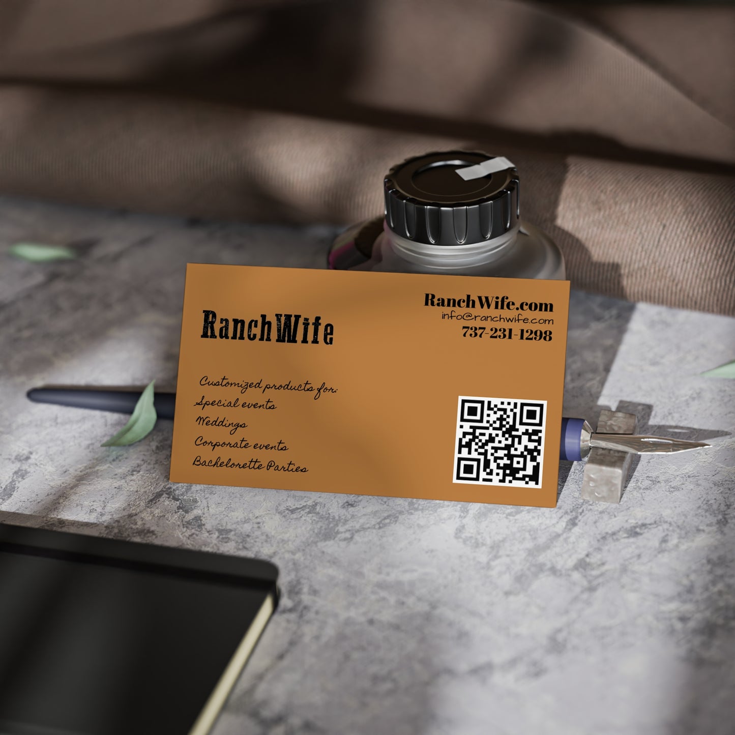 Elegant Business Cards for Ranch Owners, Networking Cards, Customizable Event Tags, Professional Branding, Unique Client Connections