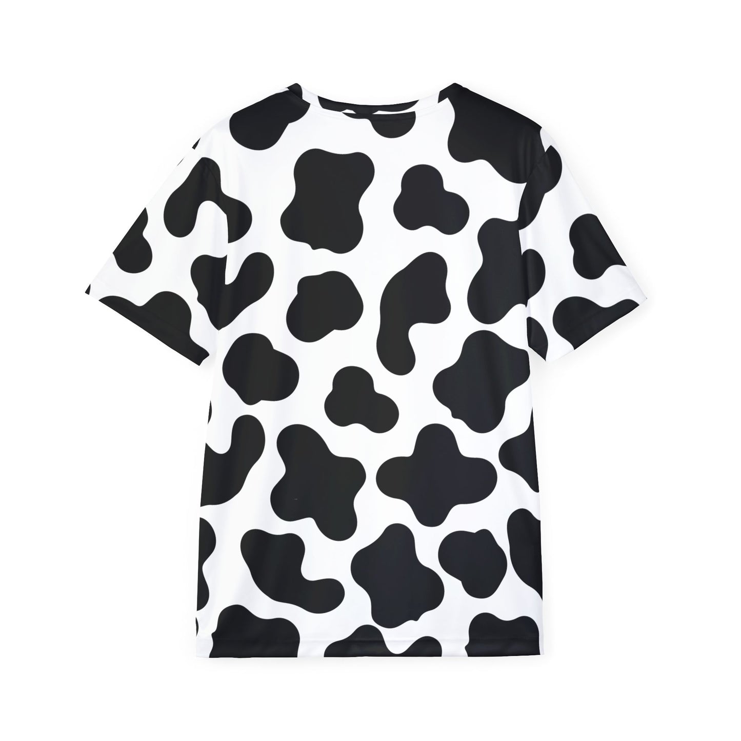 Custom Cow Print T-Shirt, Personalized Athletic Wear, Team Spirit Shirt, Unique Gift for Sports Lovers, AOP Jersey