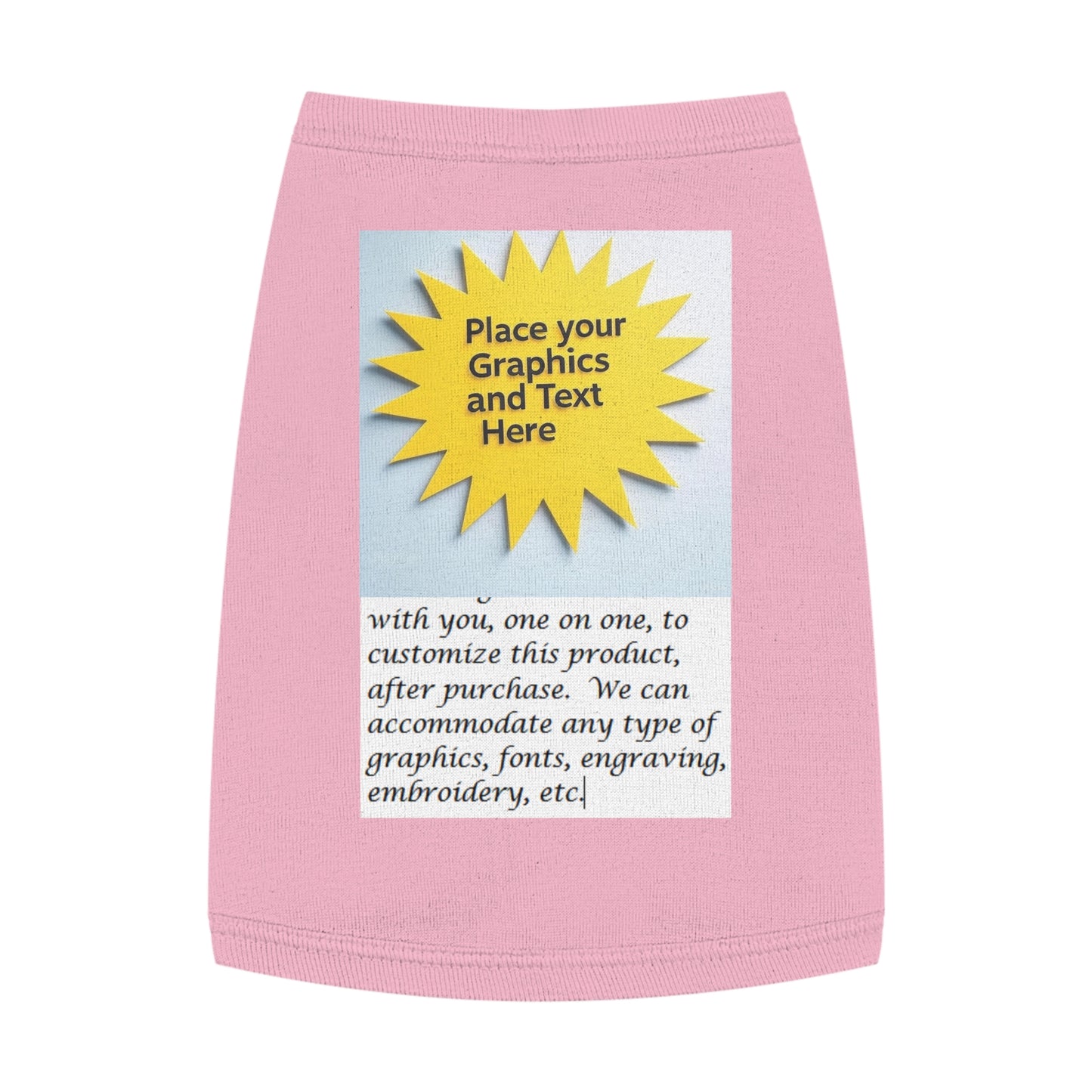 Customizable Pet Tank Top, Personalized Dog Shirt, Fun Pet Apparel, Comfy Pet Clothing, Gifts for Pet Lovers, Dog Costume