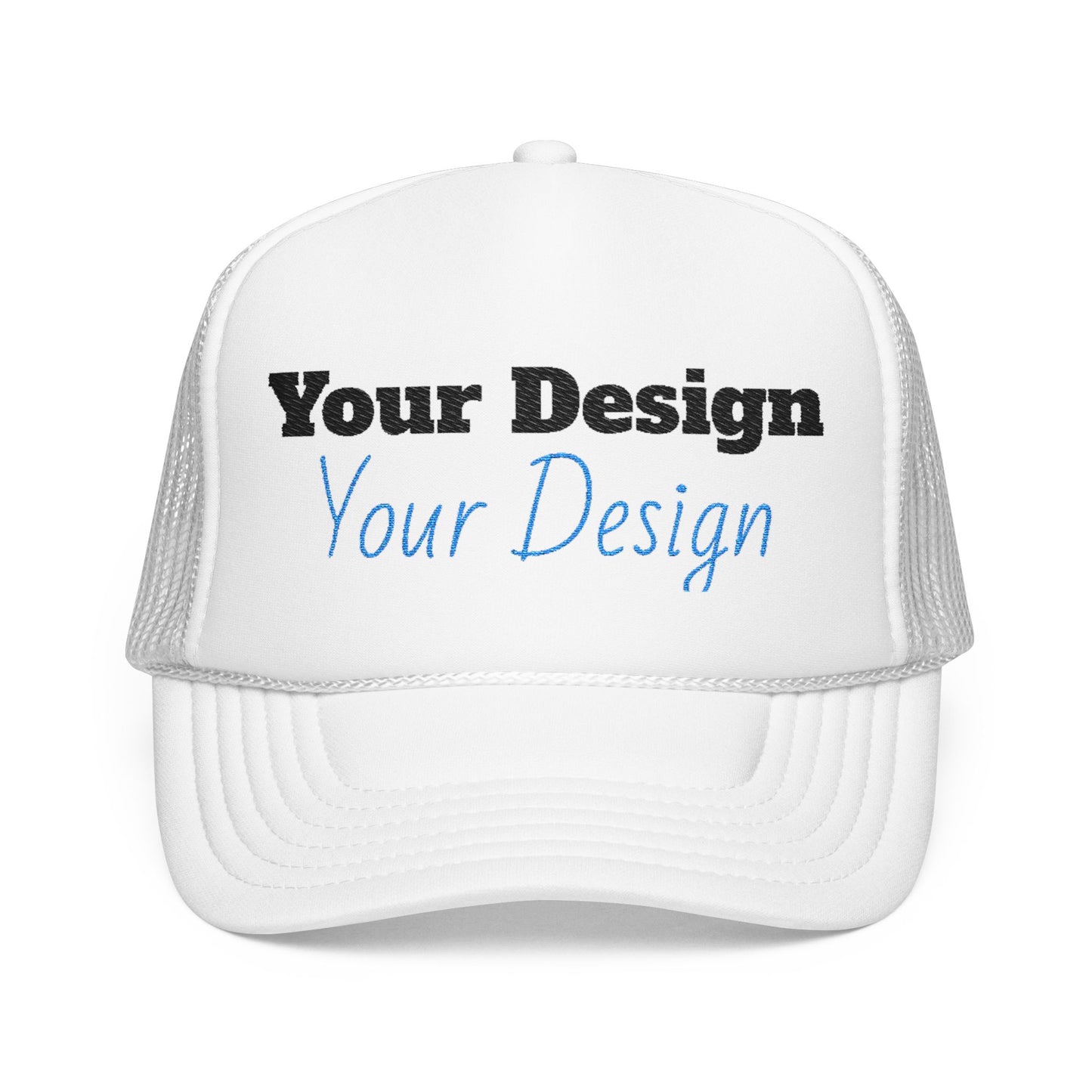 OTTO Cap · 39-165 Custom Embroidered Foam Trucker Hat - Personalized Gift, Summer Accessory, Outdoor Cap, Beachwear, Event Merch